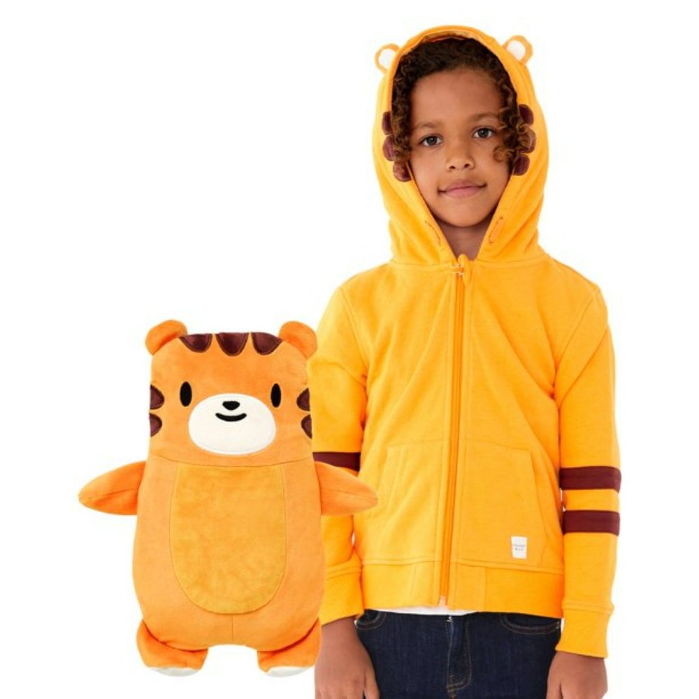 Cubcoats Tomo The Tiger 2-in-1 Stuffed Animal Hoodie NWT